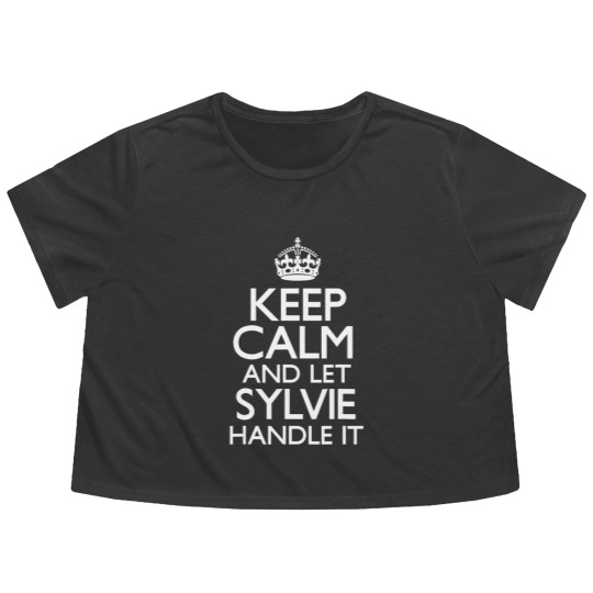 Discover Keep Calm Sylvie Name First Last Family Funny Flowy Cropped Tees