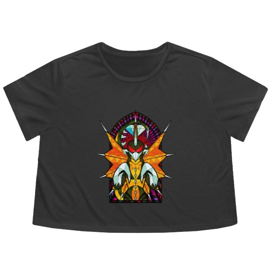 Discover Stained Glass Gigan - Gigan - Flowy Cropped Tees