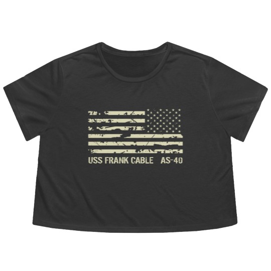 Discover USS Frank Cable - Uss Frank Cable - Flowy Cropped Tees