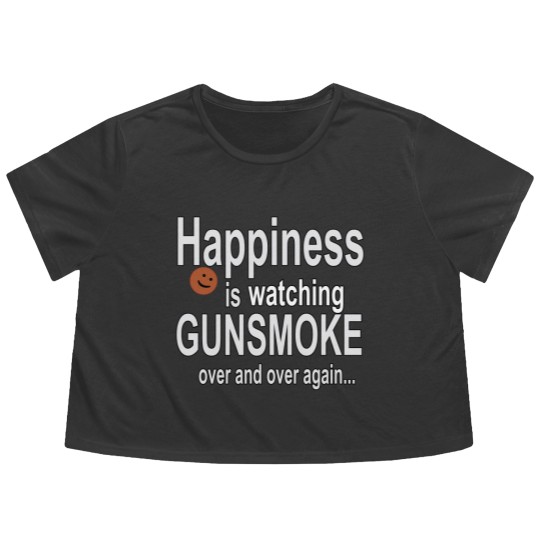 Discover Gunsmoke Dark Flowy Cropped Tees