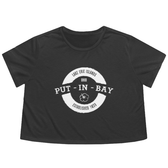 Discover Put in Bay Ohio, Est. 1830 - Vintage & Distressed Flowy Cropped Tees Flowy Cropped Tees