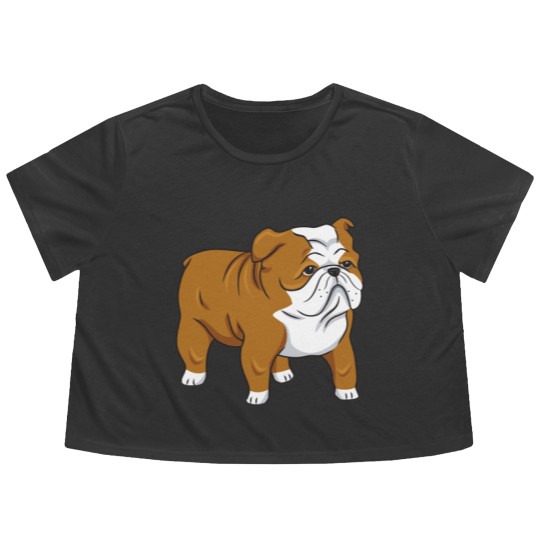 Discover Cute English Bulldog Classic Flowy Cropped Tees