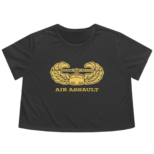Discover 101st ARMY AIR ASSAULT Wings Gold - 101st Airborne - Flowy Cropped Tees
