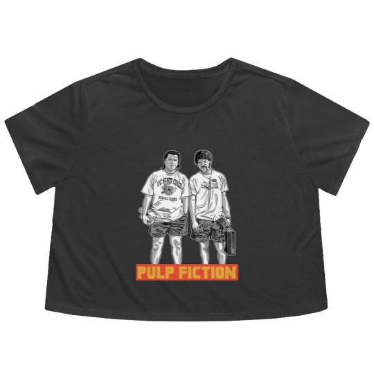 Discover Pulp Fiction Jules and Vincent Flowy Cropped Tees, Quentin Tarantino Flowy Cropped Tees