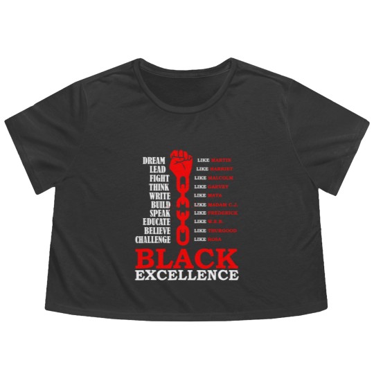 Discover Black Excellence, Black AF Flowy Cropped Tees