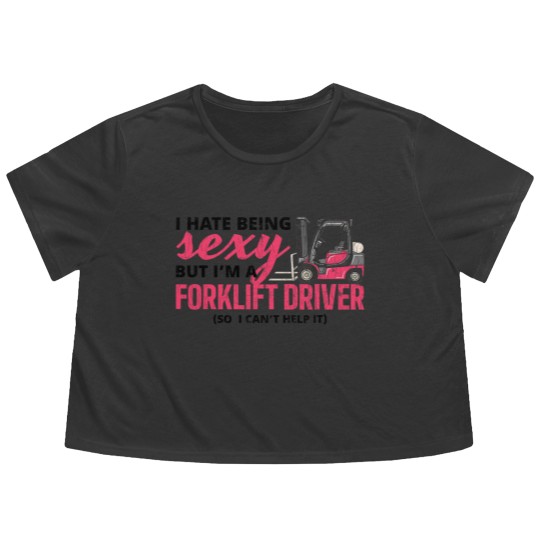 Discover Forklift Driver Apparel Forklift Operator Funny Gift Flowy Cropped Tees