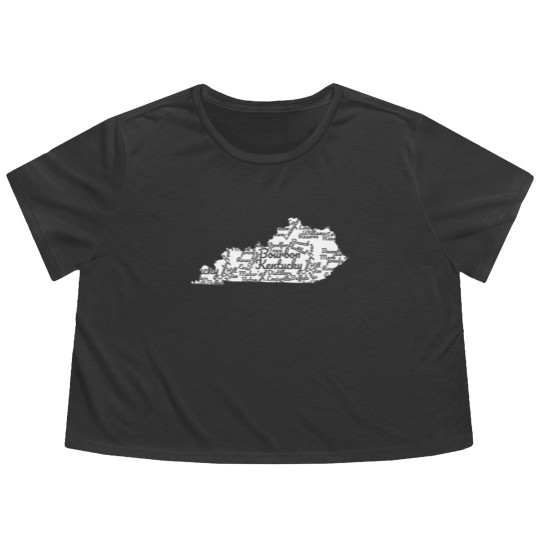 Discover Kentucky Flowy Cropped Tees I Bourbon Trail Map Gift Flowy Cropped Tees I Men Women