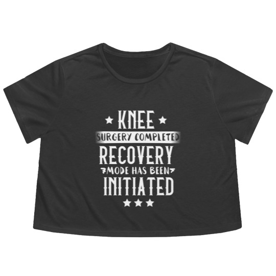 Discover Knee Surgery Completed Recovery Mode Flowy Cropped Tees Gift Rehab Flowy Cropped Tees Flowy Cropped Tees