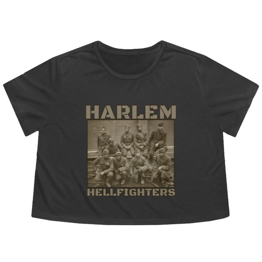 Discover Black Military History USA Black History Harlem Hellfighters Flowy Cropped Tees