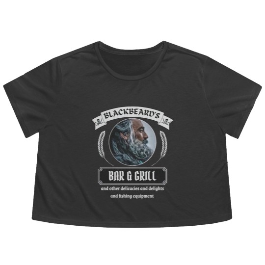 Discover Blackbeard's Bar and Grill Flowy Cropped Tees/Our Flag Means Death