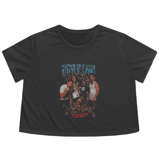 Discover Vintage SYSTEM OF DOWN American Rock Band Toxicity Flowy Cropped Tees