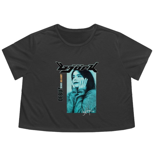 Discover Bjork Venus as a boy Retro Flowy Cropped Tees, Bjork Venus as a boy Vintage print Flowy Cropped Tees