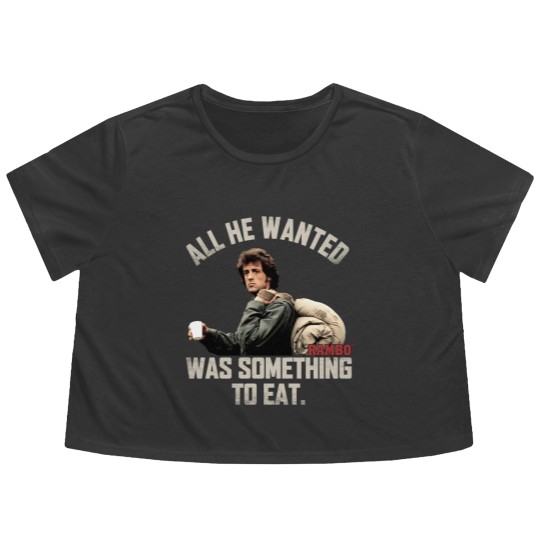 Discover Rambo Something To Eat Flowy Cropped Tees