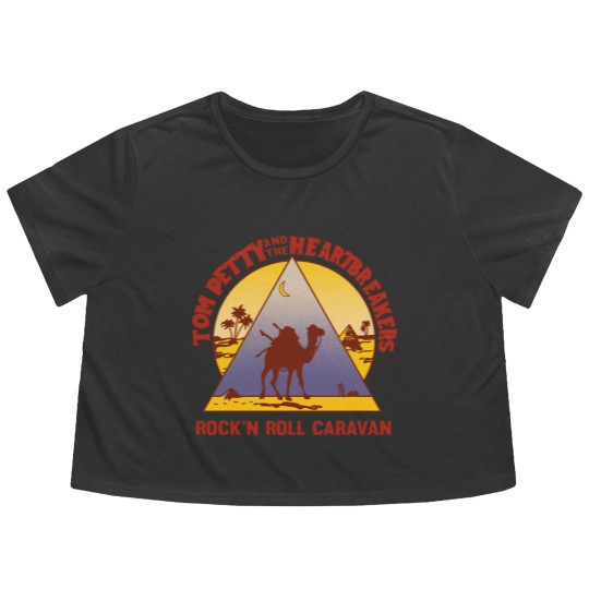 Discover Vintage Tom Petty And The Heartbreakers Rock And Roll Flowy Cropped Tees,