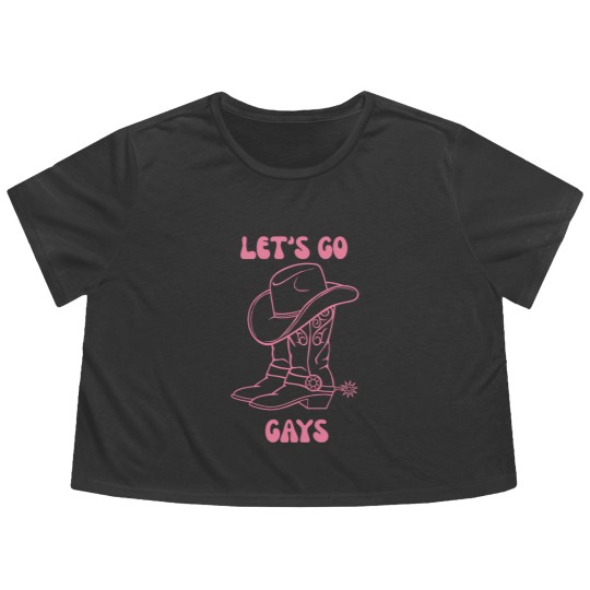 Discover Lets Go Gays Shania Twain Pride Flowy Cropped Tees