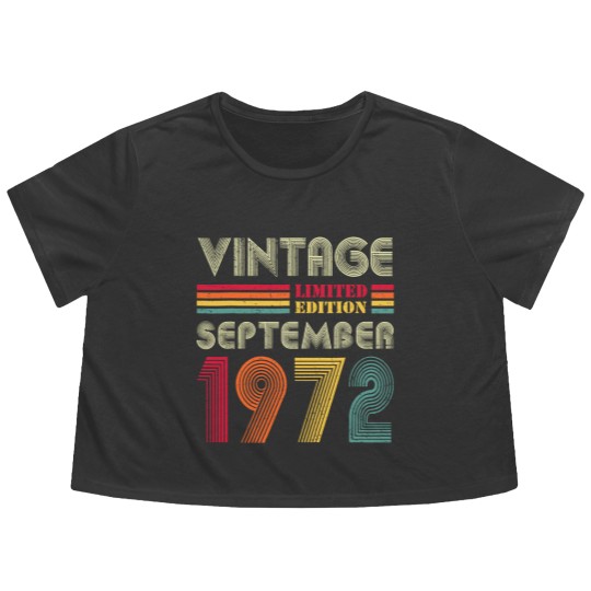 Discover 50 Year Old Vintage September 1972  Flowy Cropped Tees