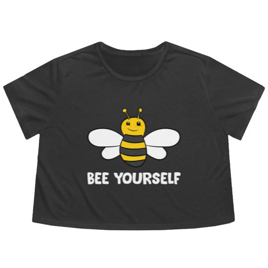 Discover Bee Yourself Love Bees Flowy Cropped Tees