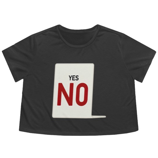 Discover Yes, NO - Casino - Flowy Cropped Tees