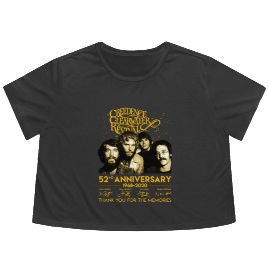 Discover 52 Years Creedence Clearwater Revival Flowy Cropped Tees