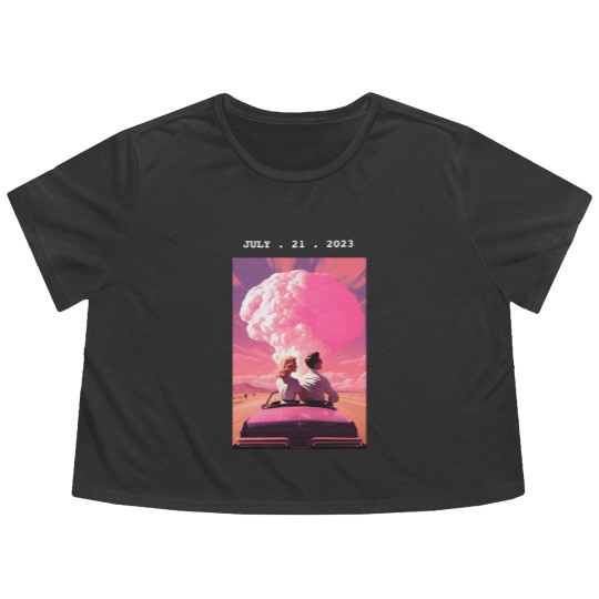 Discover Barbenheimer Barbie Movie Oppenheimer Flowy Cropped Tees, The Ultimate Double Feature