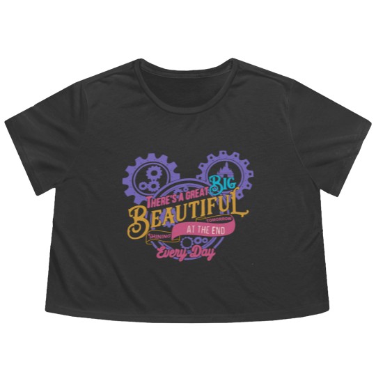 Discover There's A Great Big Beautiful Tomorrow Flowy Cropped Tees, Carousel of Progress Flowy Cropped Tees