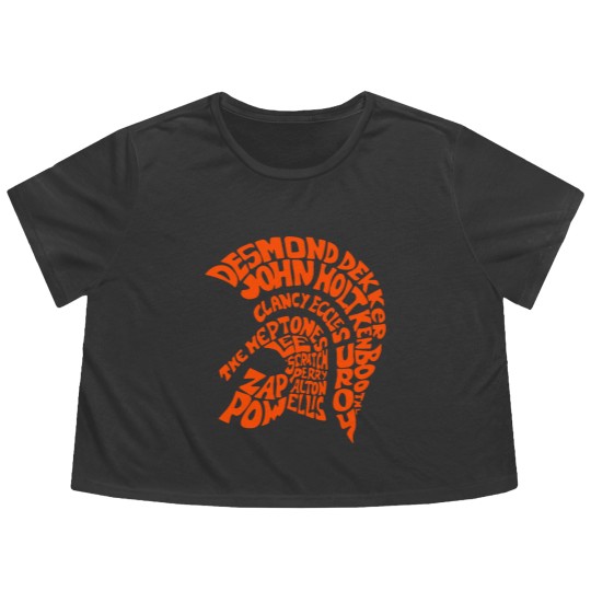 Discover Trojan Records Design Flowy Cropped Tees | Essential Flowy Cropped Tees