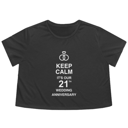 Discover Marriage Mariage Wedding Anniversary 21 21st Flowy Cropped Tees