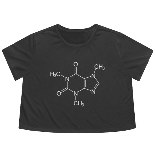 Discover Caffeine Molecule Coffee Coffee Lovers Funny Gift Flowy Cropped Tees