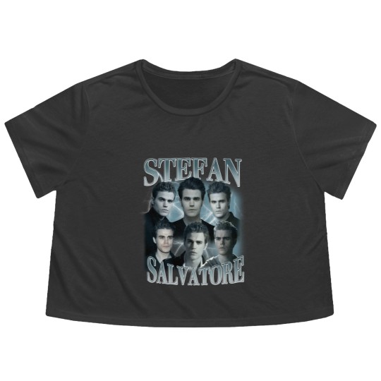 Discover Stefan Salvatore Vintage 90s Bootleg Classic Graphic Flowy Cropped Tees | Stefan Retro Bootleg Rap Flowy Cropped Tees
