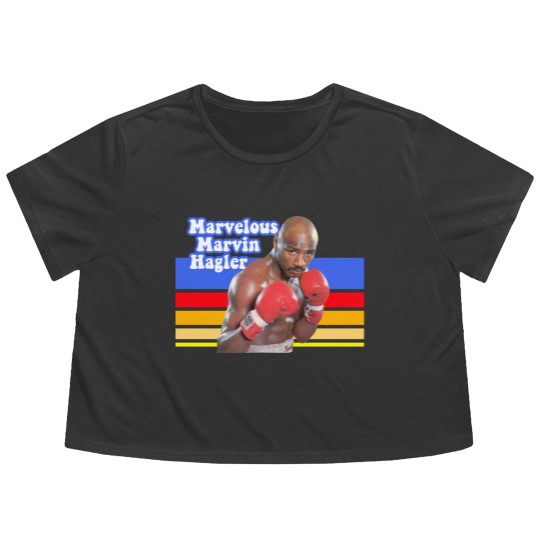Discover Retro Marvelous Marvin Hagler Flowy Cropped Tees