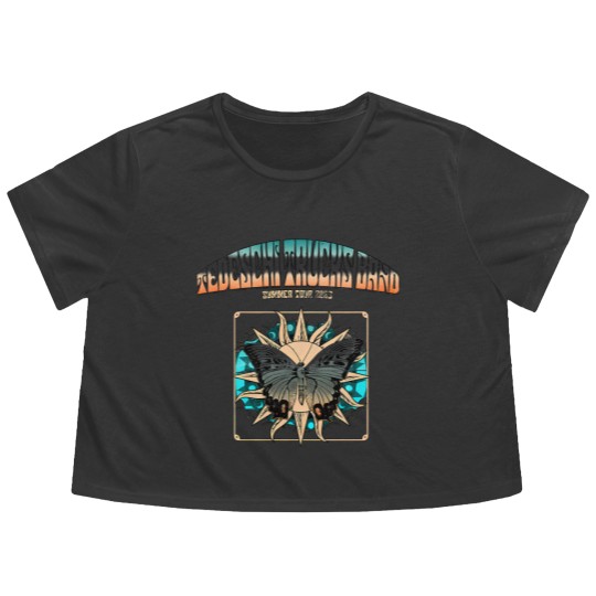 Discover Tedeschi Trucks Band Tour 2 side 2023 Flowy Cropped Tees, blues rock music Flowy Cropped Tees, Summer Tour 2023 Flowy Cropped Tees