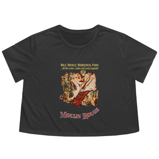 Discover Moulin Rouge V3 Poster Men Flowy Cropped Tees