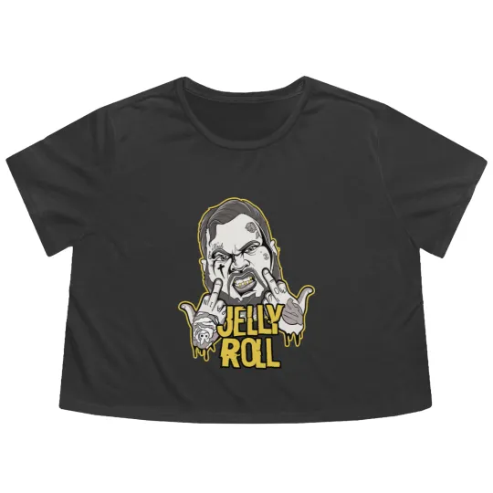 Discover Jelly Roll Flowy Cropped Tees, Jelly Roll Concert Flowy Cropped Tees