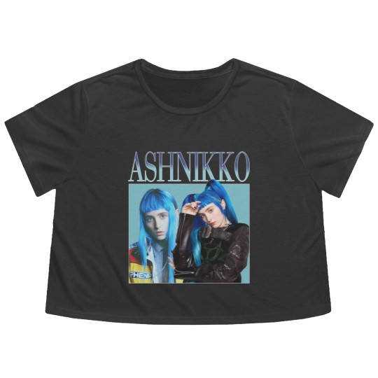 Discover Ashnikko Flowy Cropped Tees American Singer Pop Hip Hop Vintage Flowy Cropped Tees