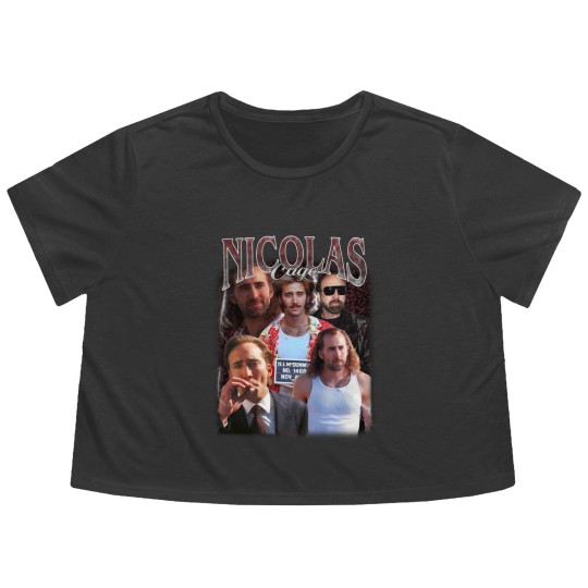 Discover Nicolas Cage Vintage Unisex Flowy Cropped Tees, Vintage Nicolas Cage Flowy Cropped Tees