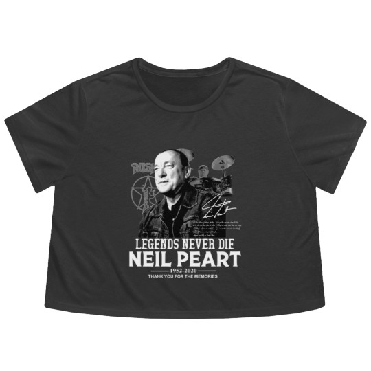Discover Neil Peart Legends Never Die Flowy Cropped Tees