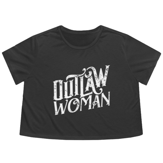 Discover Outlaw Woman Flowy Cropped Tees