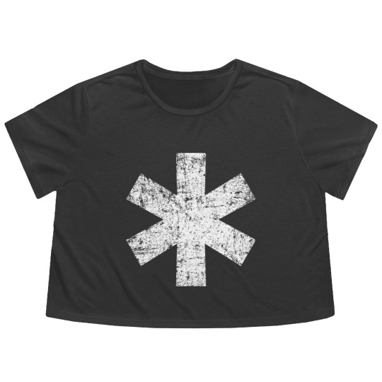 Discover Asterisk Distressed - Asterisk - Flowy Cropped Tees