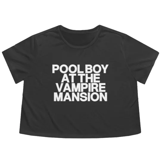 Discover Pool Boy At The Vampire Mansion Flowy Cropped Tees ,Gerard Way Flowy Cropped Tees, Mcr Gerard Way Flowy Cropped Tees
