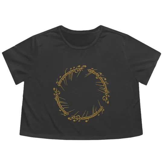 Discover Lord of the Rings the one ring Flowy Cropped Tees
