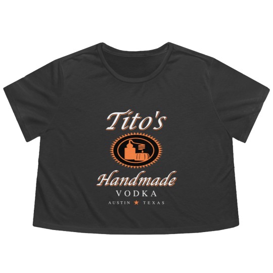 Discover Tito's Handmade Vodka Flowy Cropped Tees, Vodka Flowy Cropped Tees, Vodka Alcohol Flowy Cropped Tees