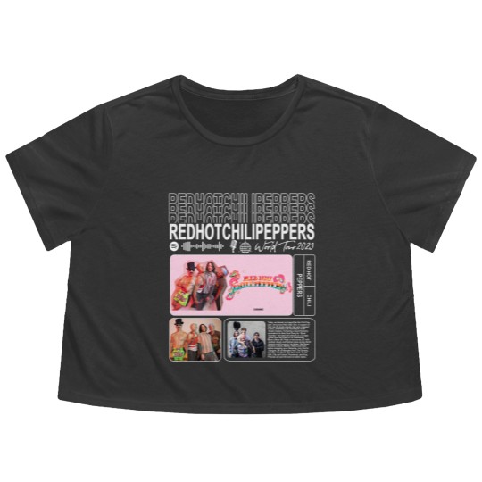 Discover Red Hot Chili Peppers Music Flowy Cropped Tees, World Tour 2023 Flowy Cropped Tees, Red Hot Chili Peppers Vintage Retro Gift