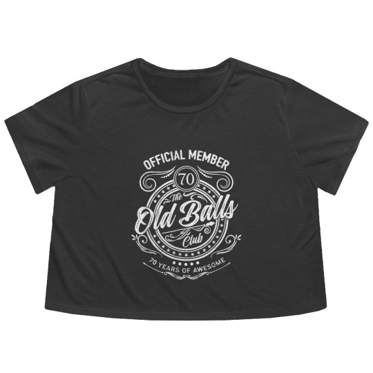 Discover Mens Vintage 1953 70th Birthday Old Balls Club 70 Years Bday Flowy Cropped Tees