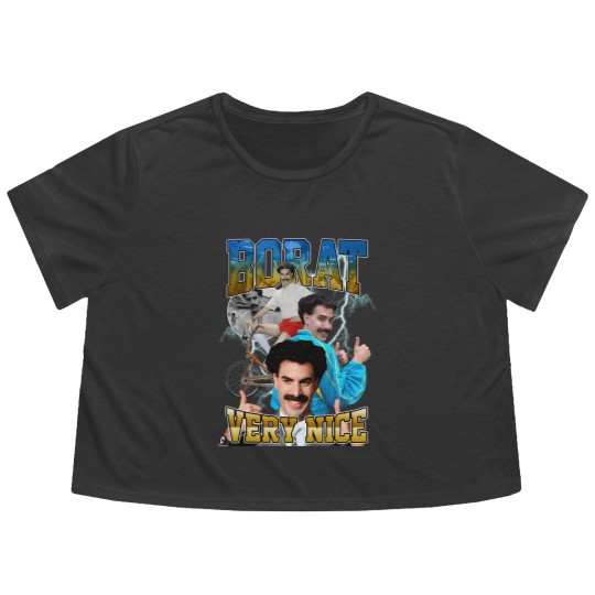 Discover Limited Borat Very Nice Vintage Flowy Cropped Tees, Gift For Women and Man Unisex Flowy Cropped Tees, Vintage 80s 90s Borat Fan Gift, Borat Flowy Cropped Tees