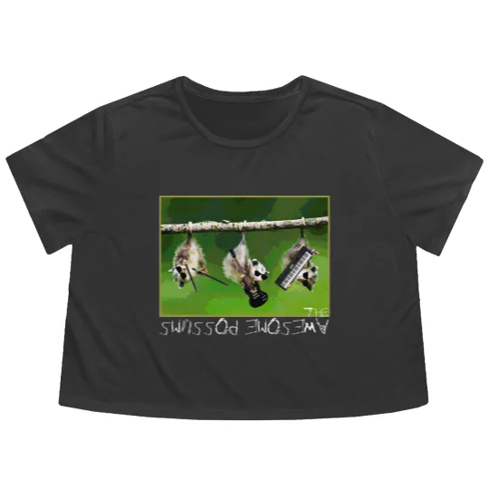 Discover the Awesome Possums t Flowy Cropped Tees