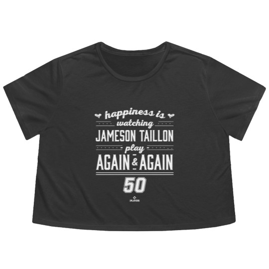 Discover Happiness Is Watching Jameson Taillon Flowy Cropped Tees