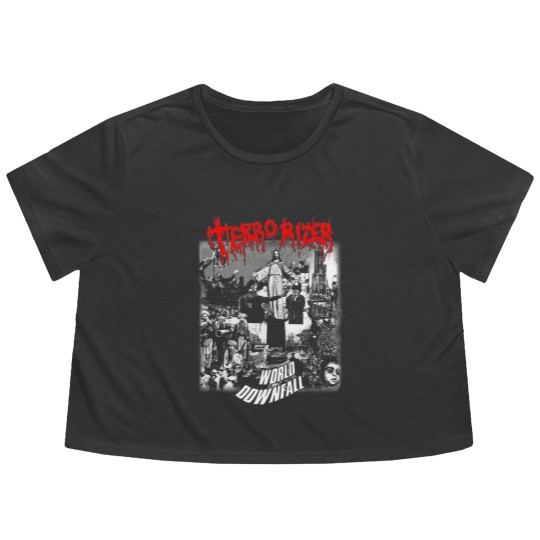 Discover Terrorizer Unisex Flowy Cropped Tees - World Downfall - Fear of Napalm - Grind Flowy Cropped Tees