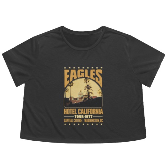 Discover Eagles Hotel California Flowy Cropped Tees