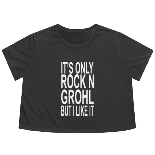 Discover Rock N Grohl Flowy Cropped Tees