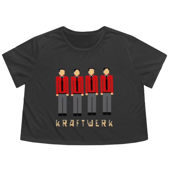 Discover Pixelated Kraftwerk Turquoise Kids Flowy Cropped Tees